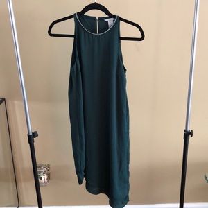 Emerald green asymmetrical dress